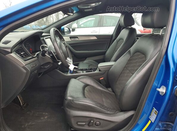 5NPE34AF2KH759892 2019 HYUNDAI SONATA Blue Սալոնի դիմացի տեսք