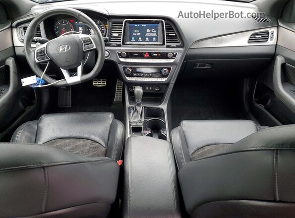 5NPE34AF2KH759892 2019 HYUNDAI SONATA Blue Առջևի վահանակի տեսք