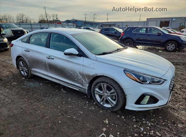 5NPE34AF2KH782699 2019 HYUNDAI SONATA Белый Передняя правая четверть