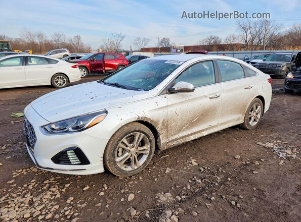 5NPE34AF2KH782699 2019 HYUNDAI SONATA Белый Передняя левая четверть