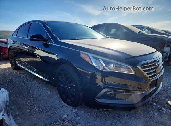 5NPE34AF3GH285667 2016 HYUNDAI SONATA Черный Передняя правая четверть