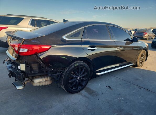 5NPE34AF3GH285667 2016 HYUNDAI SONATA Черный Задняя правая четверть