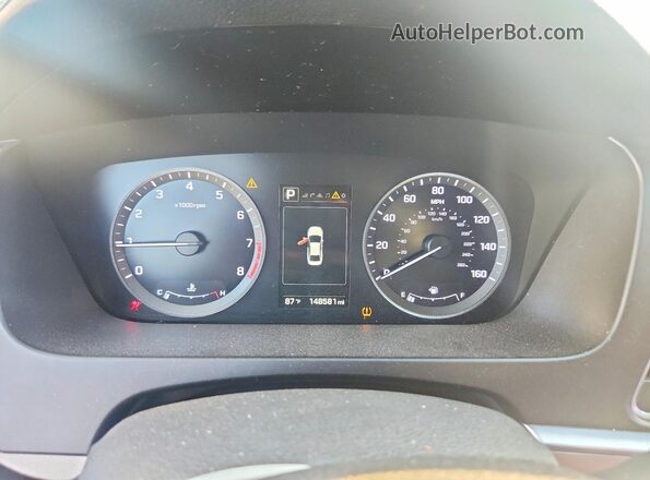 5NPE34AF3GH285667 2016 HYUNDAI SONATA Черный Вид щитка приборов
