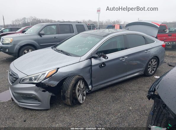 5NPE34AF3GH348976 2016 HYUNDAI SONATA Gray Передня ліва чверть