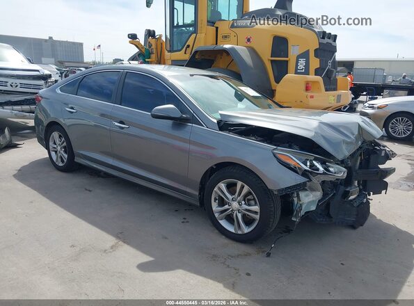 5NPE34AF3JH626217 2018 HYUNDAI SONATA Серый Передняя правая четверть