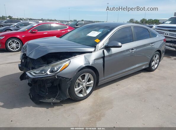 5NPE34AF3JH626217 2018 HYUNDAI SONATA Серый Передняя левая четверть