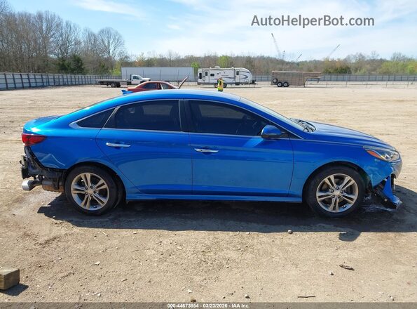 5NPE34AF3KH778080 2019 HYUNDAI SONATA Синий Панорамный вид салона 360°