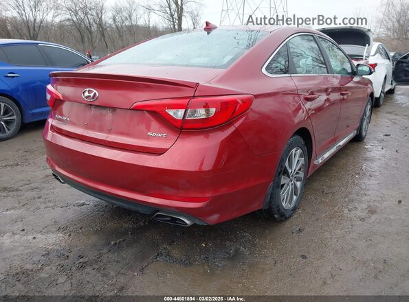 5NPE34AF4GH287573 2016 HYUNDAI SONATA Красный Задняя правая четверть