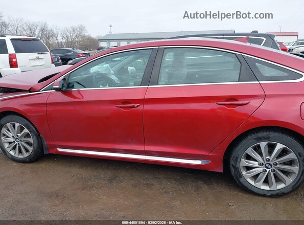 5NPE34AF4GH287573 2016 HYUNDAI SONATA Красный Панорамный вид салона 360°