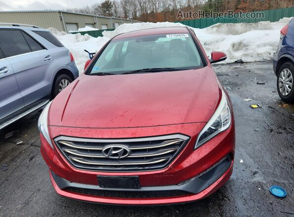 5NPE34AF4GH351210 2016 HYUNDAI SONATA Red Vista frontal
