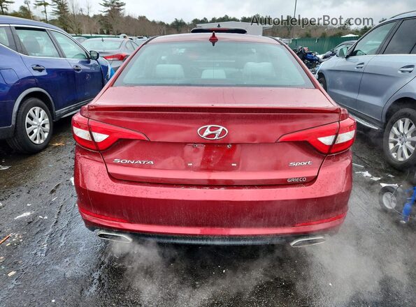 5NPE34AF4GH351210 2016 HYUNDAI SONATA Red Vista trasera