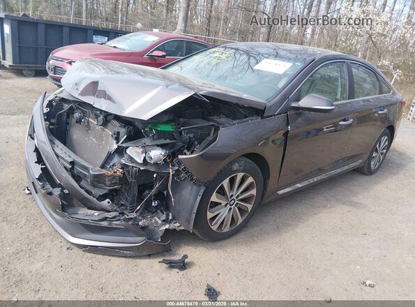 5NPE34AF4GH429081 2016 HYUNDAI SONATA Gray Przód lewy