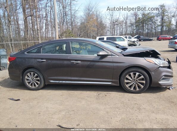 5NPE34AF4GH429081 2016 HYUNDAI SONATA Gray Widok wnętrza z tyłu