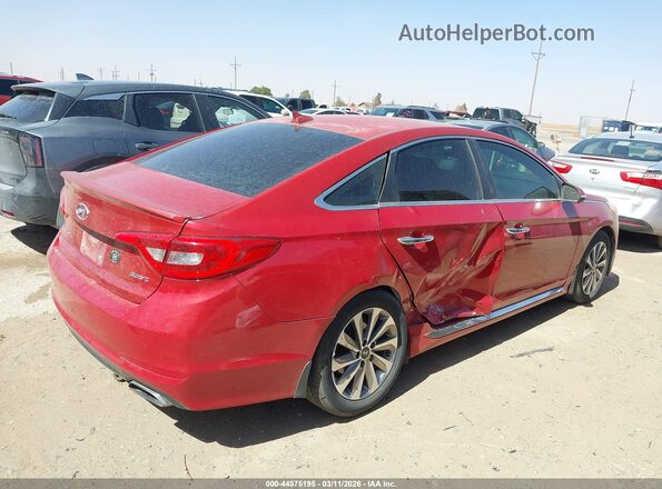 5NPE34AF4HH567396 2017 HYUNDAI SONATA Red Trasero derecho