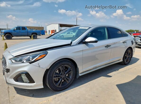 5NPE34AF5KH768862 2019 HYUNDAI SONATA Silver Front left