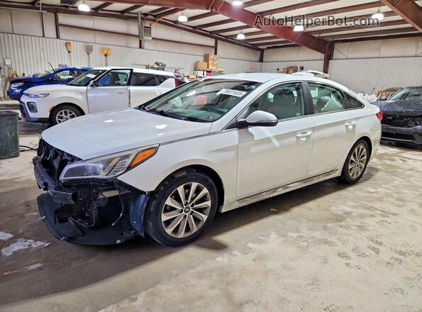 5NPE34AF6HH572633 2017 HYUNDAI SONATA Белый Передняя левая четверть