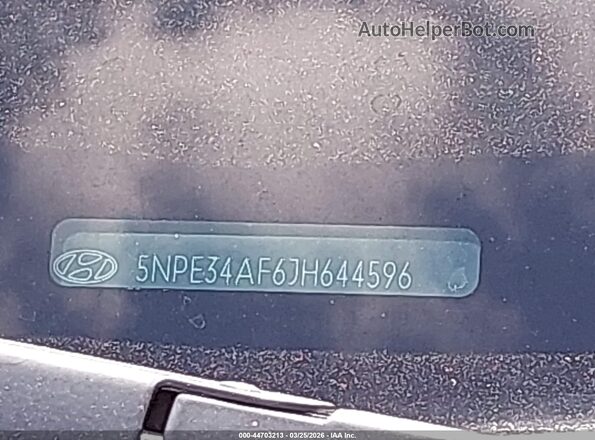 5NPE34AF6JH644596 2018 HYUNDAI SONATA Красный 
