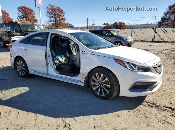 5NPE34AF7GH262554 2016 HYUNDAI SONATA Белый Передняя правая четверть