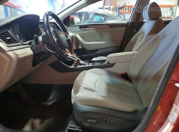 5NPE34AF7KH762335 2019 HYUNDAI SONATA Red Widok wnętrza z przodu