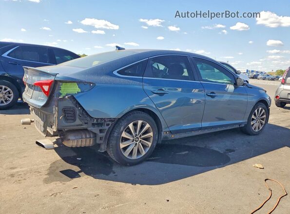 5NPE34AF8GH267410 2016 HYUNDAI SONATA Синий Задняя правая четверть
