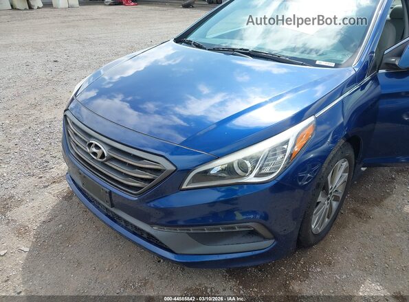 5NPE34AF8GH414129 2016 HYUNDAI SONATA Синий Вид спереди
