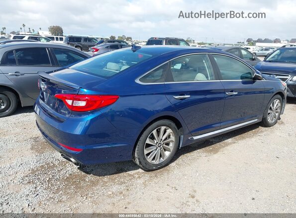 5NPE34AF8GH414129 2016 HYUNDAI SONATA Синий Задняя правая четверть