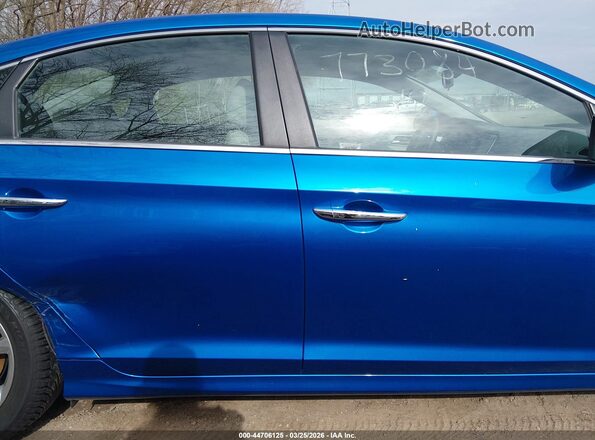 5NPE34AF8KH773084 2019 HYUNDAI SONATA Синий Вид задней части салона
