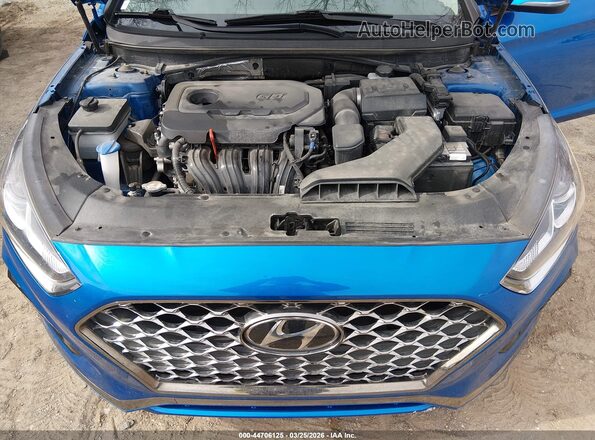 5NPE34AF8KH773084 2019 HYUNDAI SONATA Синий Вид сзади