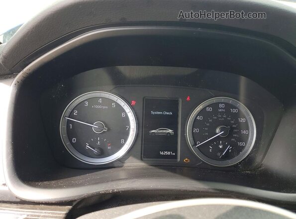 5NPE34AFXKH741267 2019 HYUNDAI SONATA Синий Вид щитка приборов