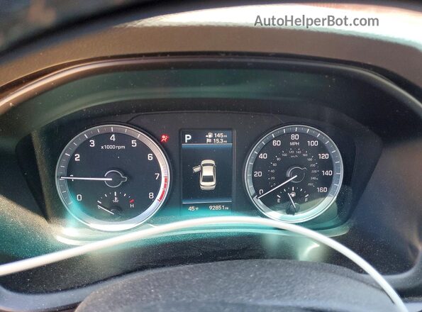 5NPE34AFXKH743746 2019 HYUNDAI SONATA Красный Вид щитка приборов