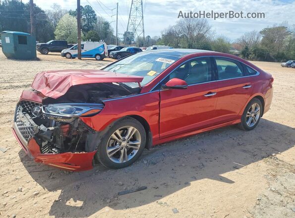 5NPE34AFXKH743746 2019 HYUNDAI SONATA Красный Передняя левая четверть