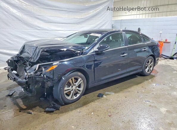 5NPE34AFXKH75781 2019 HYUNDAI SONATA Черный Передняя левая четверть