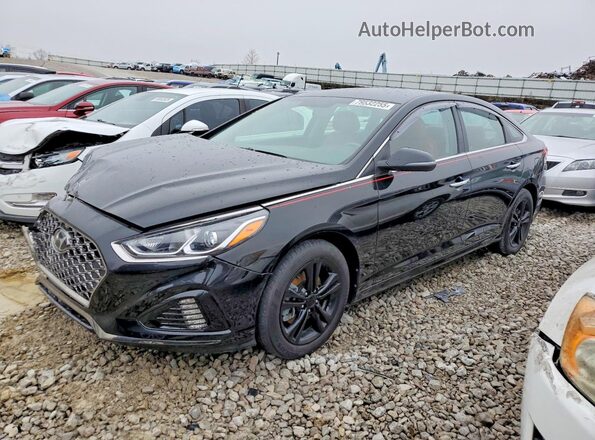 5NPE34AFXKH761552 2019 HYUNDAI SONATA Black Przód lewy