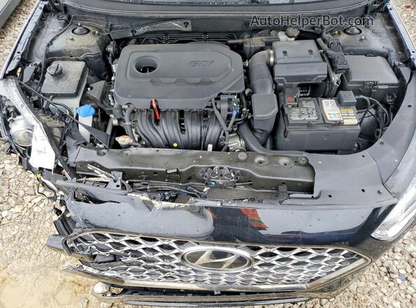 5NPE34AFXKH761552 2019 HYUNDAI SONATA Black Widok wnętrza z tyłu