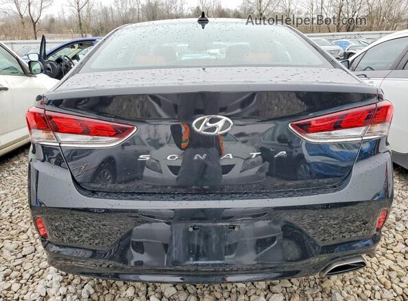 5NPE34AFXKH761552 2019 HYUNDAI SONATA Black Widok z tyłu