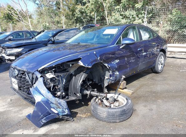 5NPEF4JAXLH038202 2020 HYUNDAI SONATA Blue Vista tres cuartos delantera izquierda