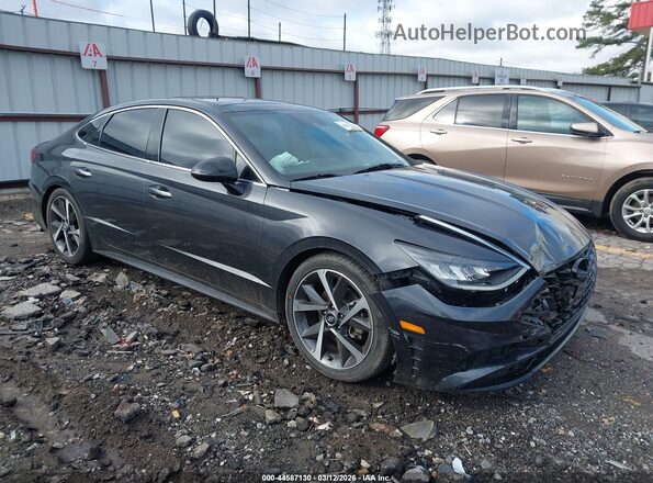 5NPEJ4J27MH068363 2021 HYUNDAI SONATA Серый Передняя правая четверть
