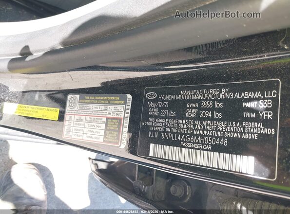5NPLL4AG6MH050448 2021 HYUNDAI ELANTRA Черный Вид подкапотного пространства