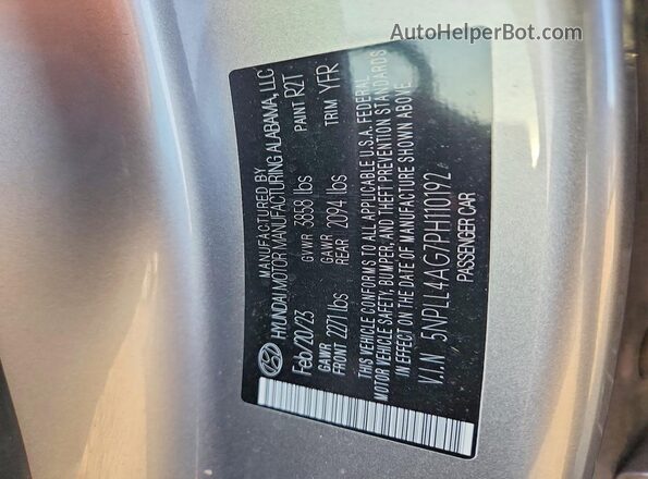 5NPLL4AG7PH110192 2023 HYUNDAI ELANTRA Silver Вид підкапотного простору