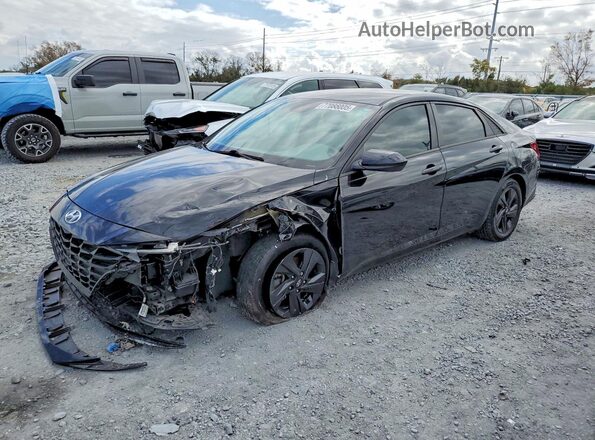5NPLM4AG0NH058804 2022 HYUNDAI ELANTRA Black Przód lewy