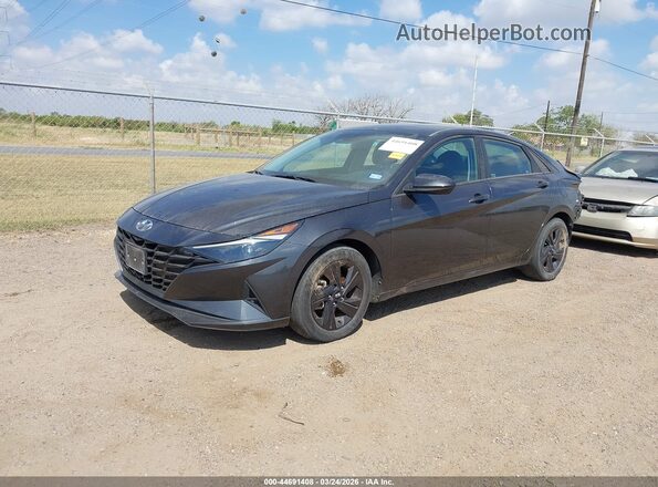 5NPLM4AG1NH079273 2022 HYUNDAI ELANTRA Gray Առջևի ձախ երեք քառորդ տեսարան