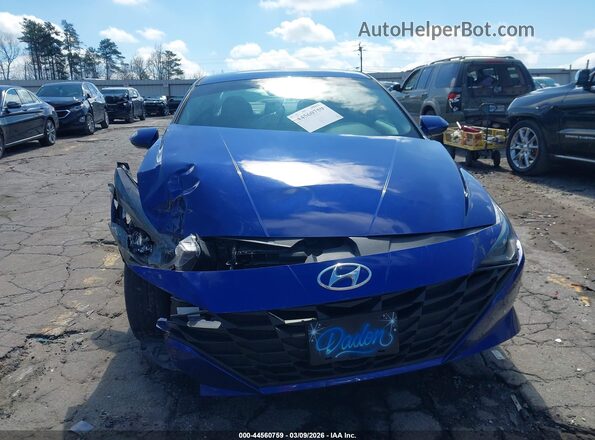 5NPLM4AG7MH048754 2021 HYUNDAI ELANTRA Синий Вид щитка приборов