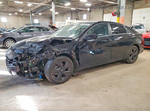 5NPLS4AG2NH070975 2022 HYUNDAI ELANTRA Черный Передняя левая четверть