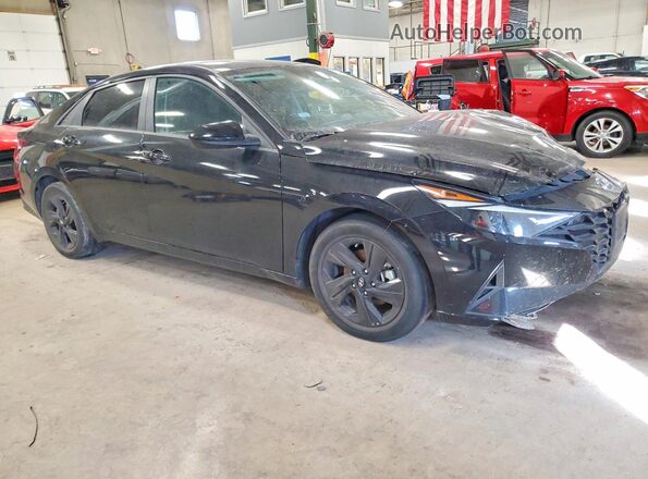 5NPLS4AG2NH070975 2022 HYUNDAI ELANTRA Черный Передняя правая четверть