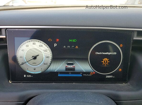 5NTJC4DEXRH113593 2024 HYUNDAI SANTA Gray Widok zestawu wskaźników