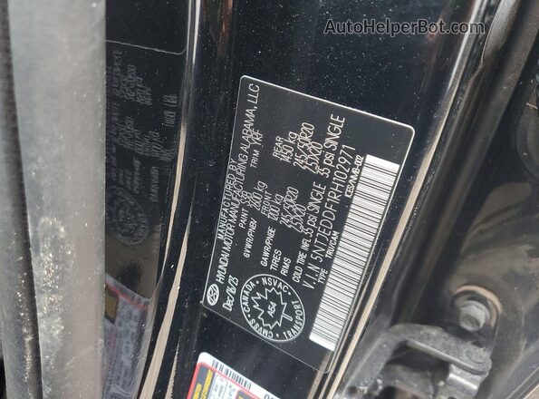 5NTJEDDF1RH102971 2024 HYUNDAI SANTA Black Շարժիչի բաժամունքի տեսք