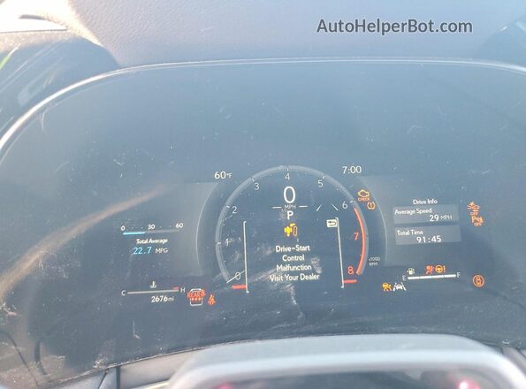 5TDAAAA60TS018459 2026 LEXUS TX Белый Вид щитка приборов