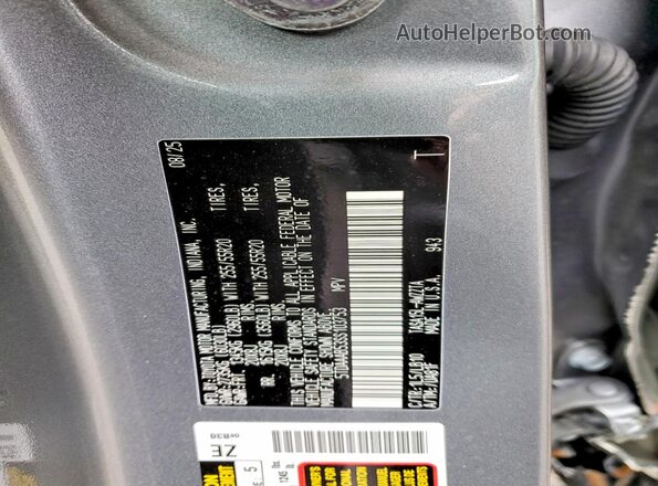 5TDAAAB53SS103753 2025 TOYOTA GRAND Серый Вид наклейки с VIN-кодом
