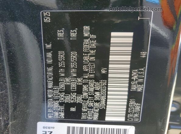 5TDAAAB63SS037603 2025 LEXUS TX Black Widok wnętrza 360 stopni
