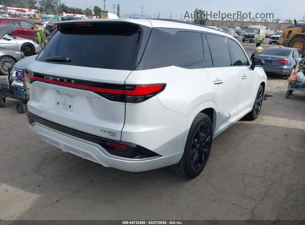 5TDAAAB6XSS036142 2025 LEXUS TX 350 White Trasero derecho
